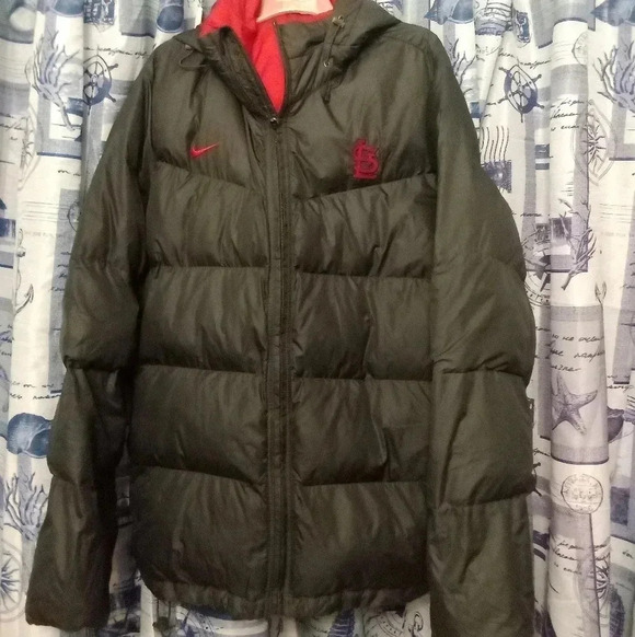 MLB Nike St Louis Cardinals Puffer Jacket Dark Gray Men's XL - Picture 10 of 10